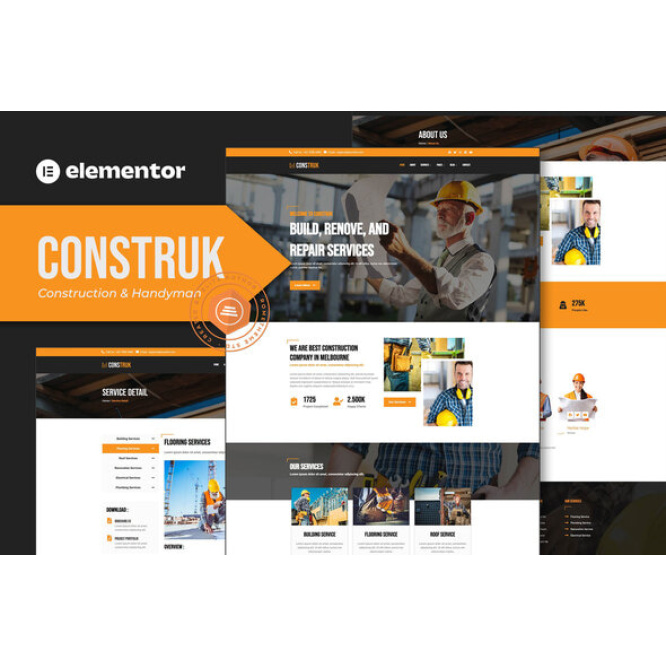 Construk – Construction Elementor Template Kit