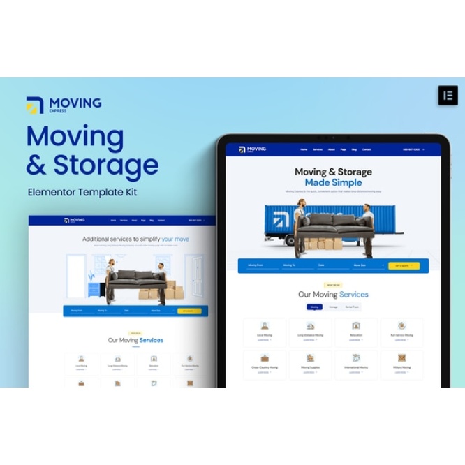 FX Movers – Moving & Storage Company Elementor Template Kit