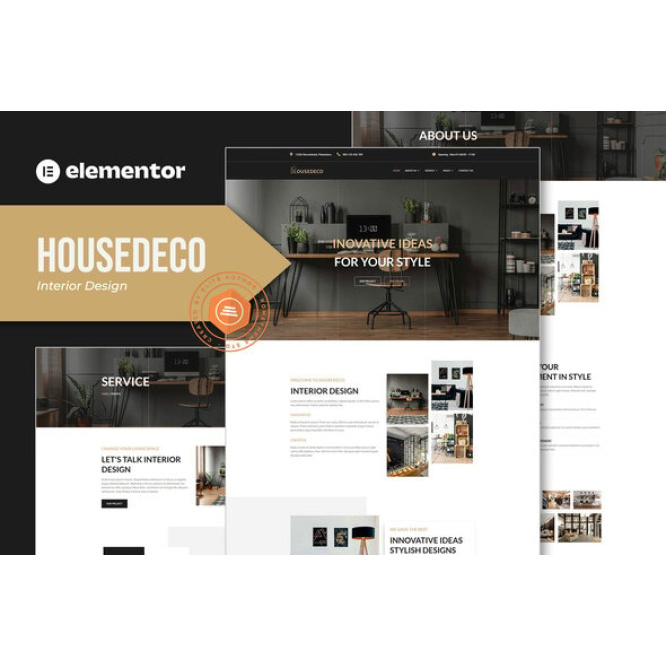 Housedeco – Interior Design Elementor Template Kit