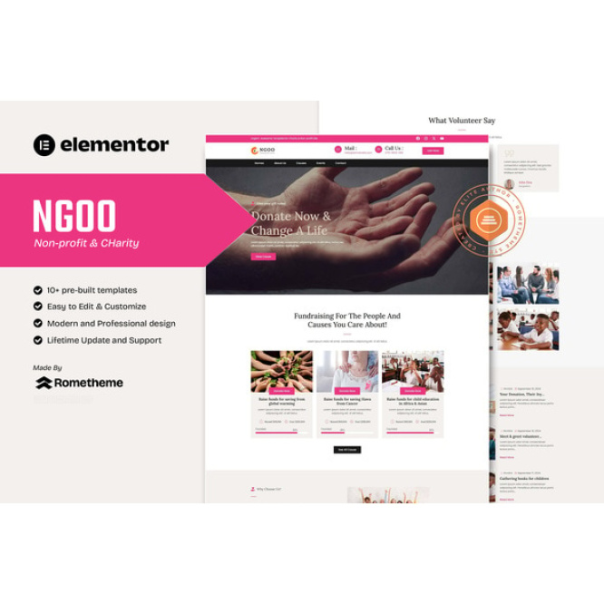 NGOO – Non-profit Charity Template Kit