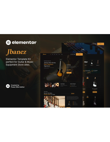 Jbanez – Guitar & Music Equipment Store Elementor Template Kit