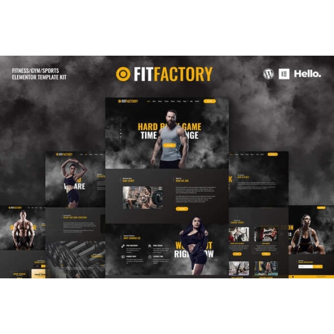 Fit Factory – Fitness Gym Elementor Template Kit