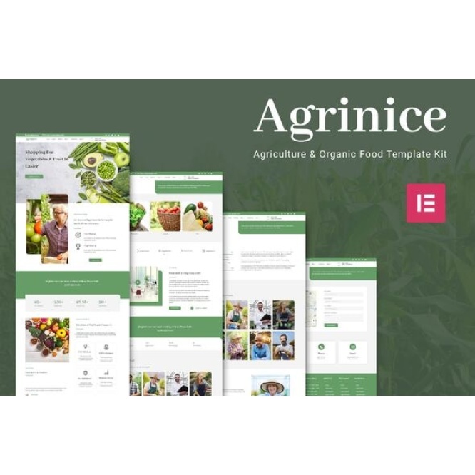 Agrinice - Agriculture & Organic Food Elementor SiteKit Pro