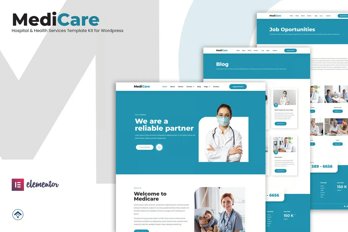 Medicare Sitekit & Elementor Templatekit